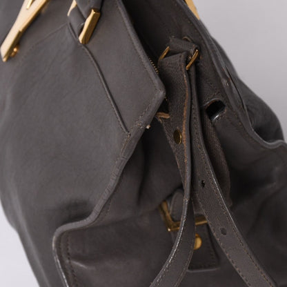 Saint Laurent Cabas Chic 2-Way Shoulder Bag Y-line Charcoal Gray Gold — view 7