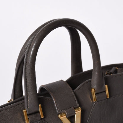 Saint Laurent Cabas Chic 2-Way Shoulder Bag Y-line Charcoal Gray Gold — view 5