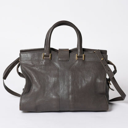 Saint Laurent Cabas Chic 2-Way Shoulder Bag Y-line Charcoal Gray Gold — view 2