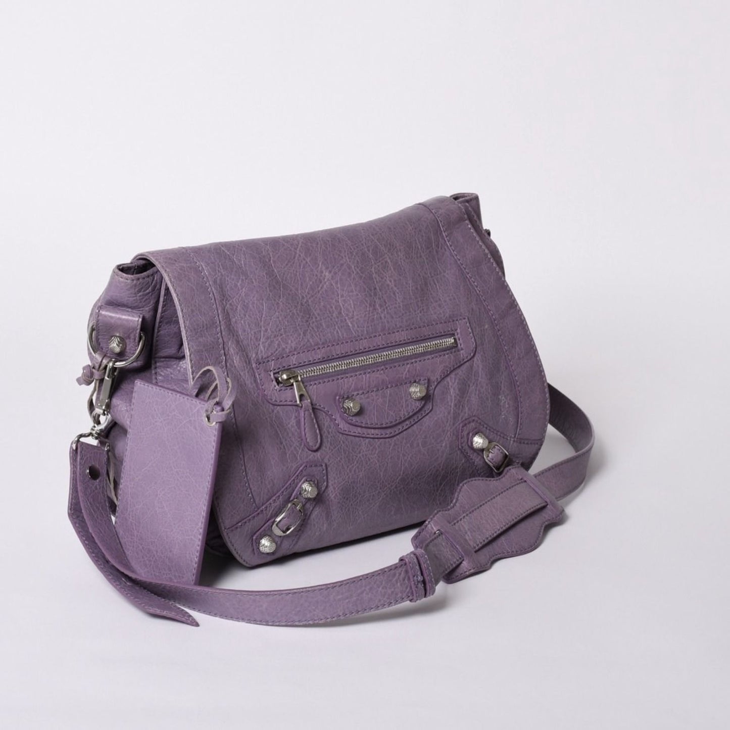 Balenciaga Zafork Shoulder Bag Silver Purple — view 3