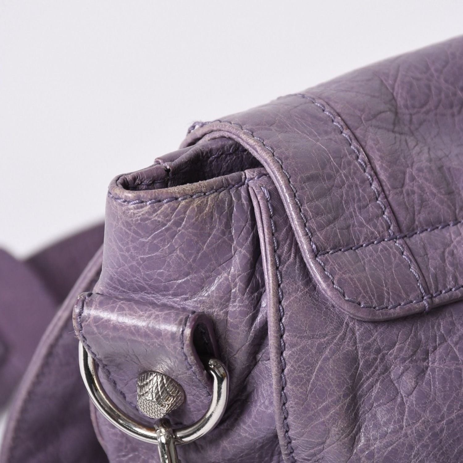 Balenciaga Zafork Shoulder Bag Silver Purple — view 7