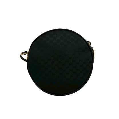 Gucci Vintage Micro GG Logo Leather Shoulder Bag Pochette Crossbody Black — view 3