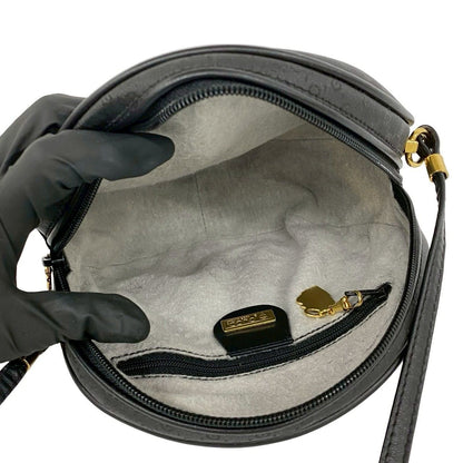 Gucci Vintage Micro GG Logo Leather Shoulder Bag Pochette Crossbody Black — view 9