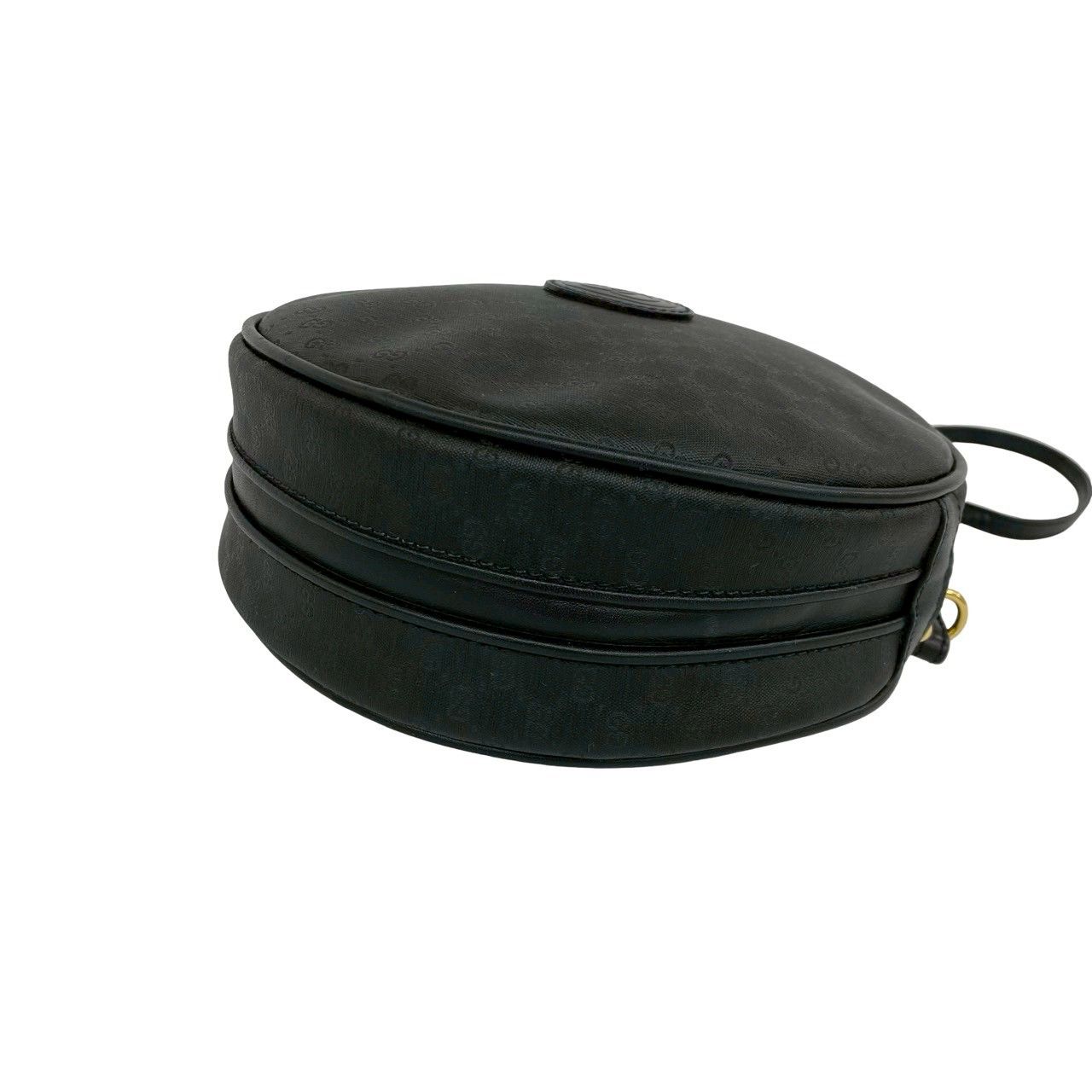 Gucci Vintage Micro GG Logo Leather Shoulder Bag Pochette Crossbody Black — view 8