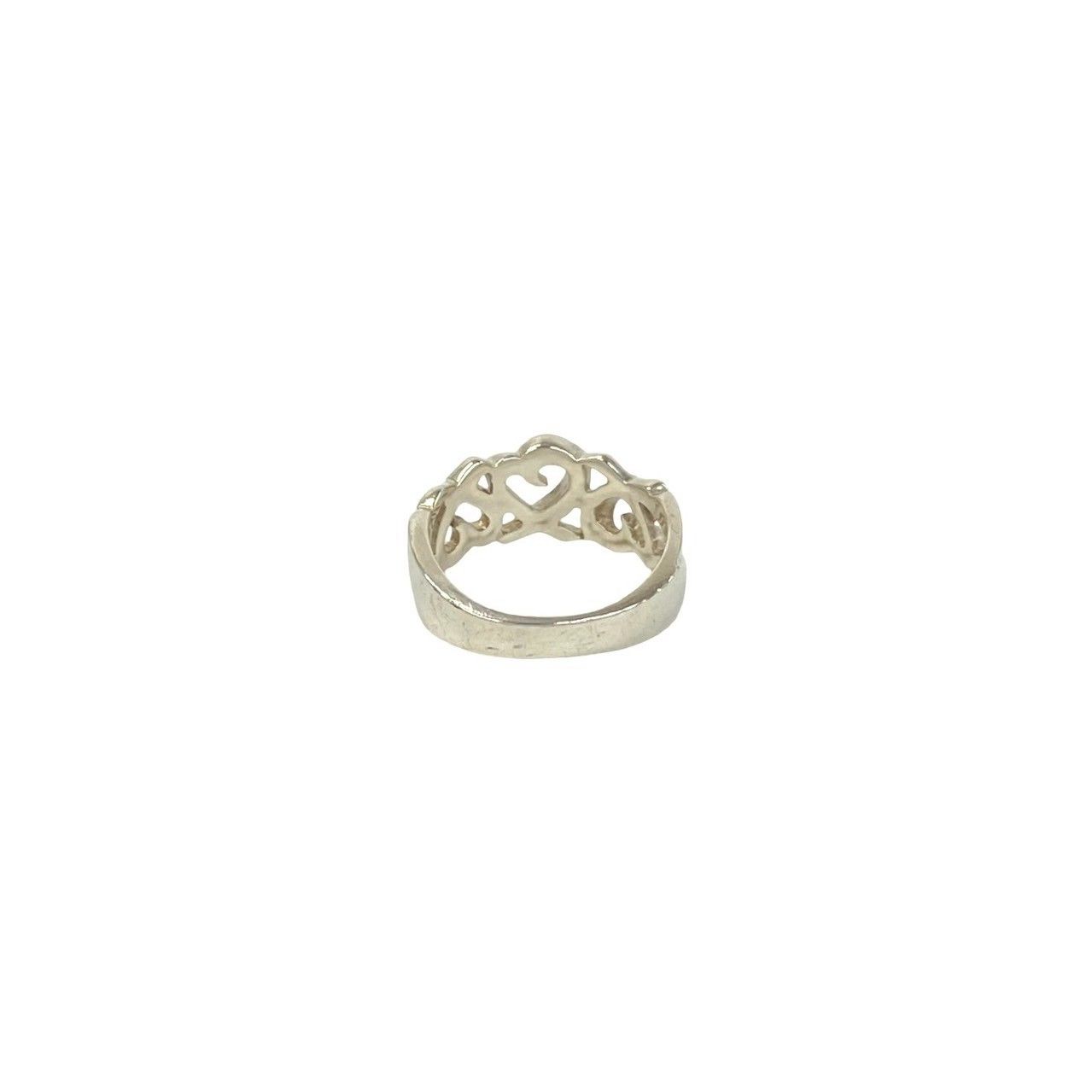 Tiffany & Co Triple Loving Heart 925 Sterling Silver Ring 0501 — view 6