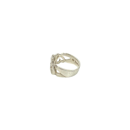 Tiffany & Co Triple Loving Heart 925 Sterling Silver Ring 0501 — view 4