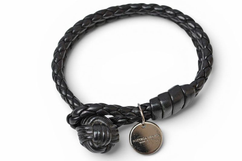 Bottega Veneta Bracelet Bangle Intrecciato Black