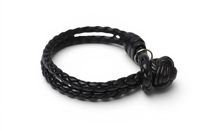 Bottega Veneta Bracelet Bangle Intrecciato Black — view 2