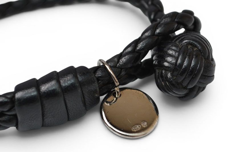 Bottega Veneta Bracelet Bangle Intrecciato Black — view 5