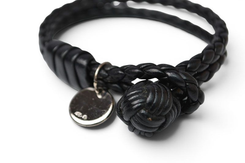 Bottega Veneta Bracelet Bangle Intrecciato Black — view 4