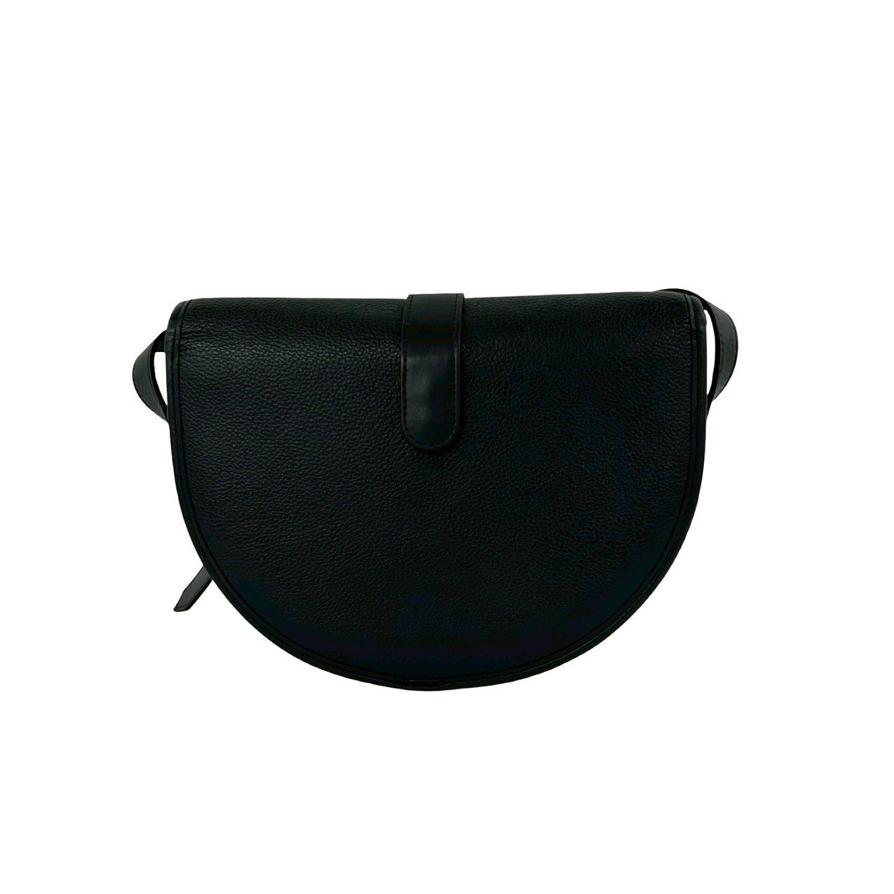 Saint Laurent Yves Vintage YSL Logo Leather Shoulder Bag Black — view 3