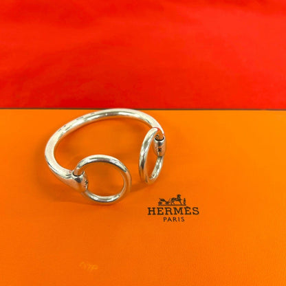 Hermes Nausicaa 925 Sterling Silver Bangle Bracelet