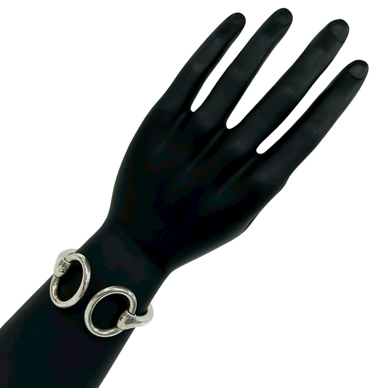 Hermes Nausicaa 925 Sterling Silver Bangle Bracelet — view 2