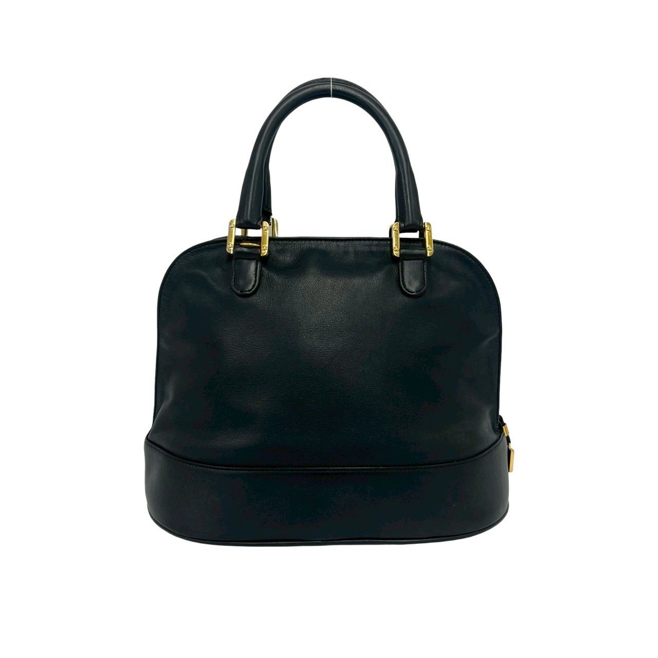 Loewe Vintage Anagram Log Leather Tote Mini Boston Bag Black — view 3