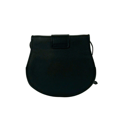 Saint Laurent Yves Vintage YSL Logo Leather Shoulder Bag Pochette Black — view 3