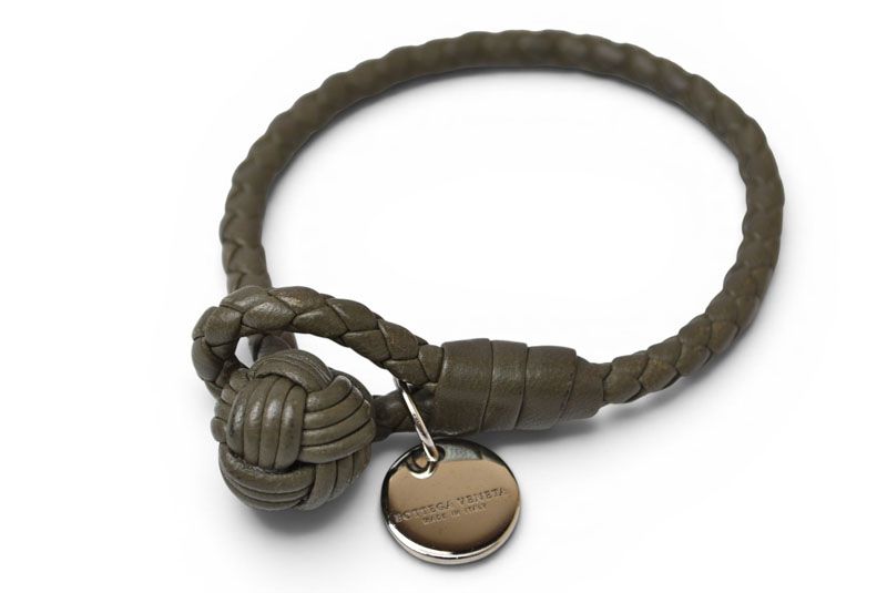 Bottega Veneta Bracelet Bangle Intrecciato Khaki Gray