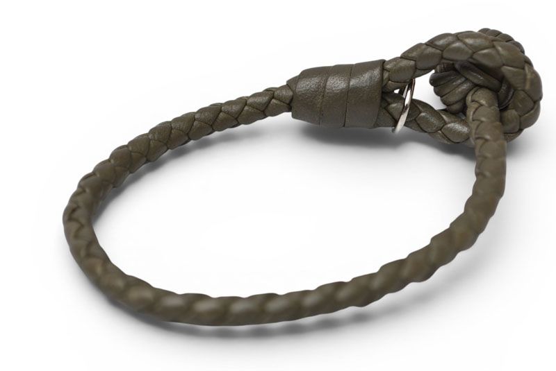 Bottega Veneta Bracelet Bangle Intrecciato Khaki Gray — view 4