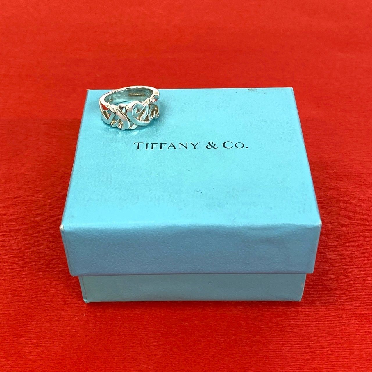 Tiffany & Co Loving Heart Ring 925 Sterling Silver