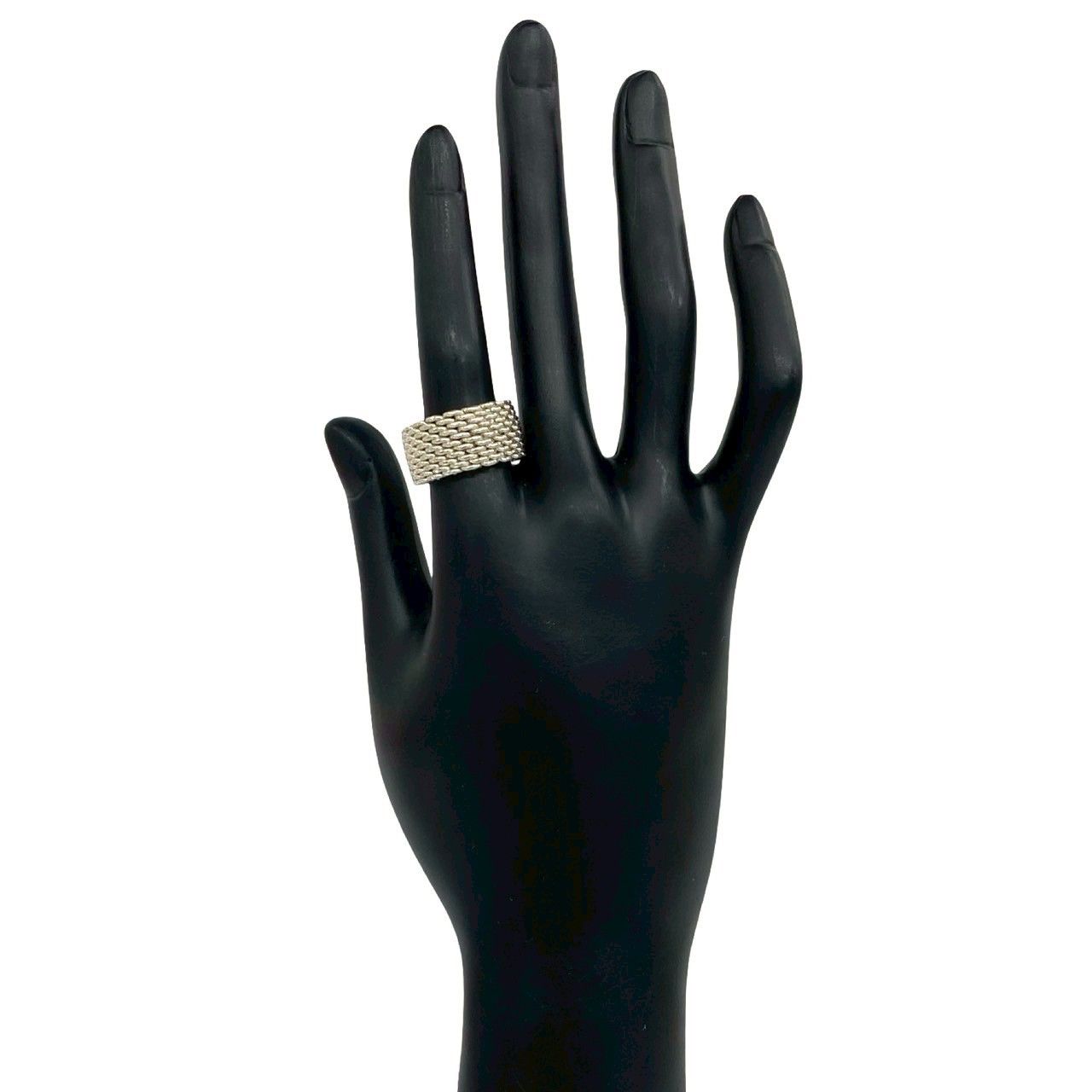 Tiffany & Co Somerset Mesh Ring 925 Sterling Silver — view 2