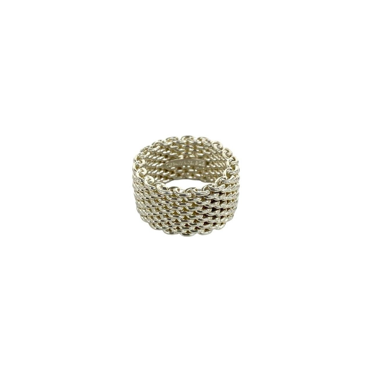 Tiffany & Co Somerset Mesh Ring 925 Sterling Silver — view 6