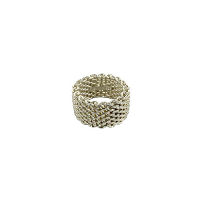 Tiffany & Co Somerset Mesh Ring 925 Sterling Silver — view 6