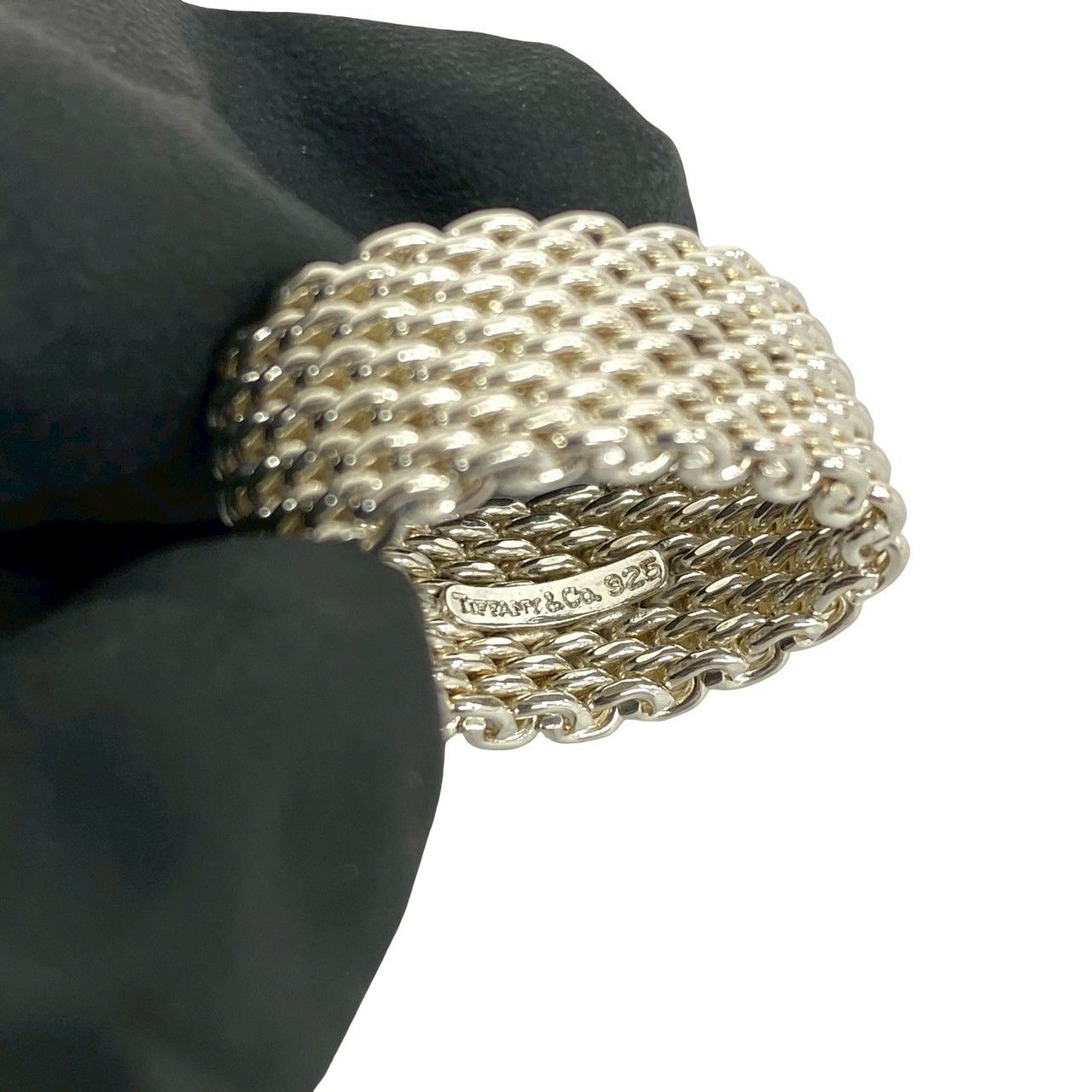 Tiffany & Co Somerset Mesh Ring 925 Sterling Silver — view 3