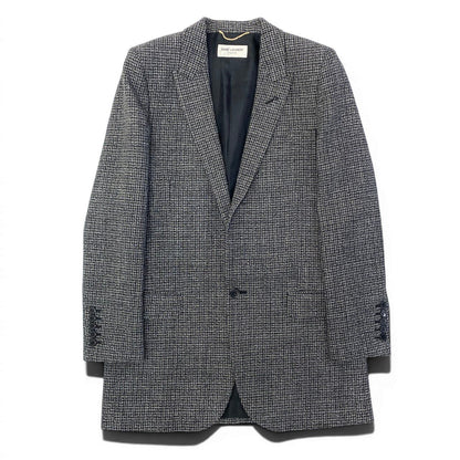 Saint Laurent E8 Tweed Jacket Tailored 36 Gray Wool — view 2