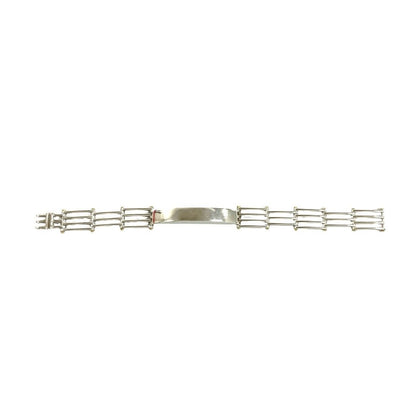 Tiffany & Co Gate ID Bracelet 925 Sterling Silver Gold Bangle — view 5