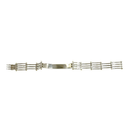 Tiffany & Co Gate ID Bracelet 925 Sterling Silver Gold Bangle — view 6