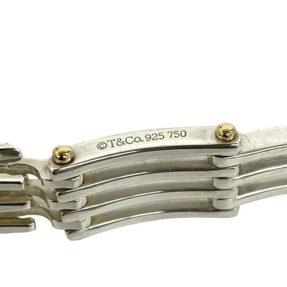 Tiffany & Co Gate ID Bracelet 925 Sterling Silver Gold Bangle — view 3