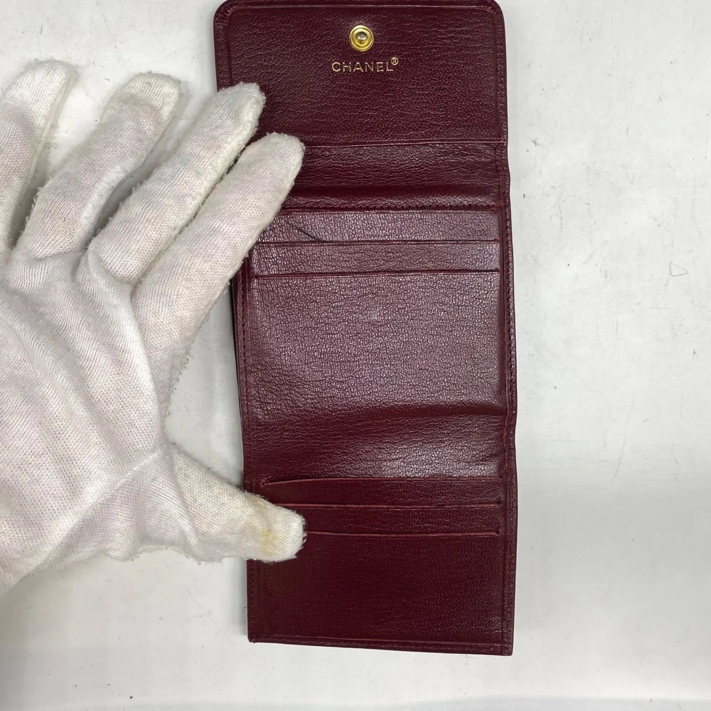 Chanel Wallet Trifold Hook Billfold CC Logo Caviar Leather — view 4
