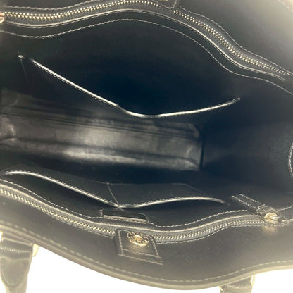 Prada Triangle Logo Saffiano Leather Handbag Mini Tote Business Black — view 9