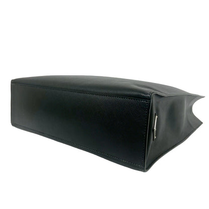 Prada Triangle Logo Saffiano Leather Handbag Mini Tote Business Black — view 8
