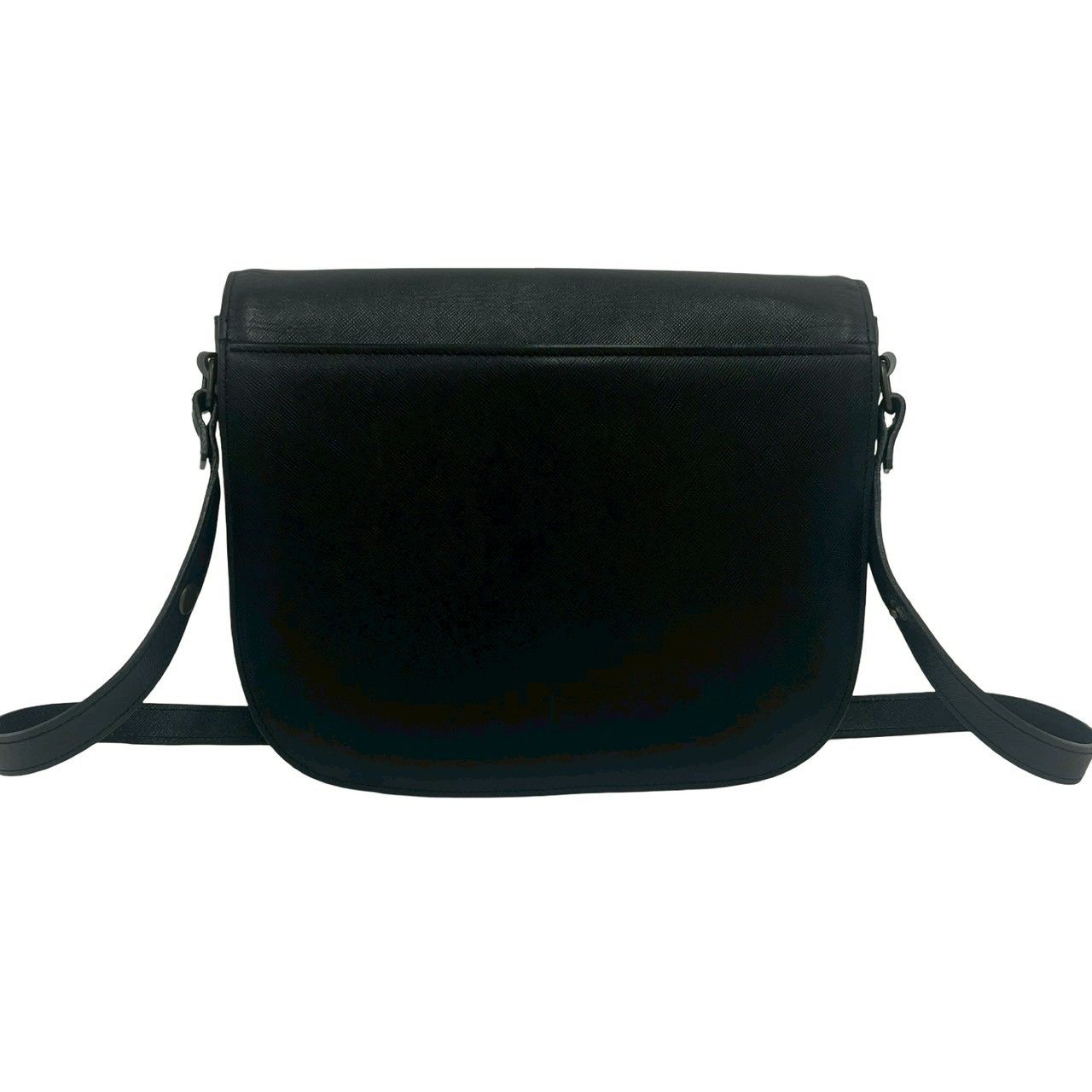 Saint Laurent Yves Vintage YSL Logo Leather Shoulder Bag Pochette Black — view 3