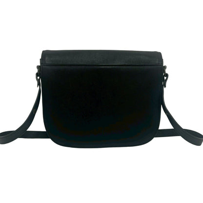 Saint Laurent Yves Vintage YSL Logo Leather Shoulder Bag Pochette Black — view 3