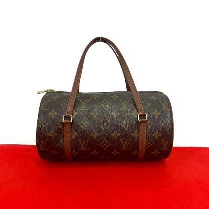Louis Vuitton Papillon Monogram Leather Mini Boston Bag Brown