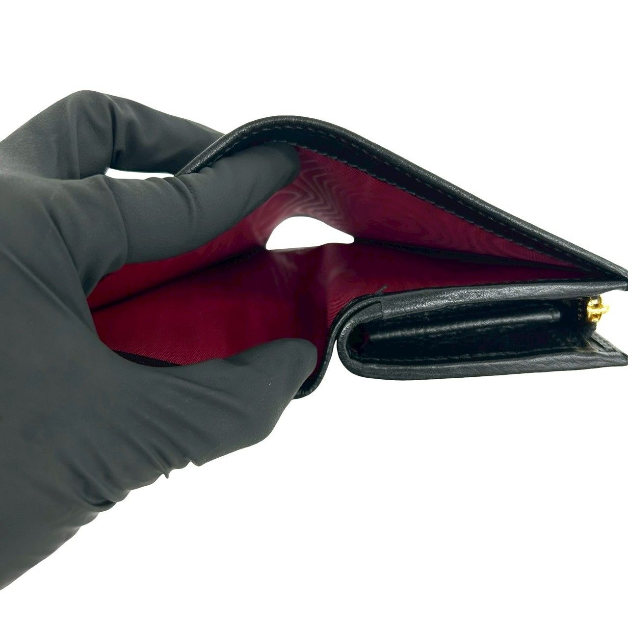 Gucci Double Small Wallet Leather Mini Bifold Black — view 8