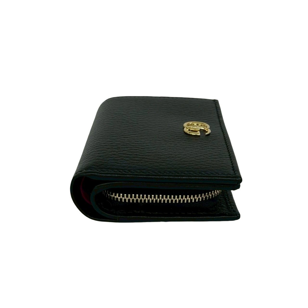 Gucci Double Small Wallet Leather Mini Bifold Black — view 5