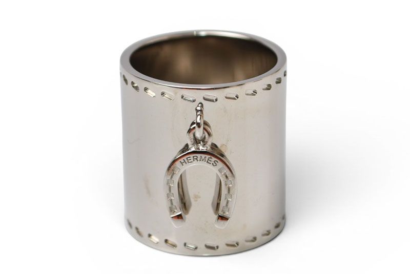 Hermes Scarf Ring Horse Shoe Motif Hoof Silver