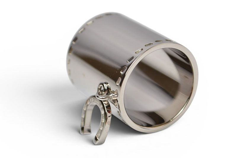 Hermes Scarf Ring Horse Shoe Motif Hoof Silver — view 4