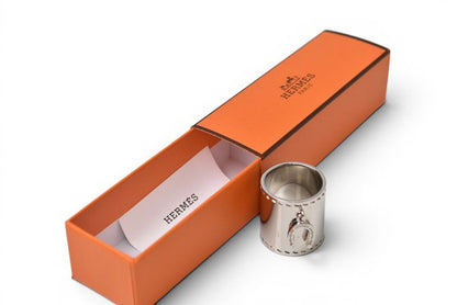 Hermes Scarf Ring Horse Shoe Motif Hoof Silver — view 5