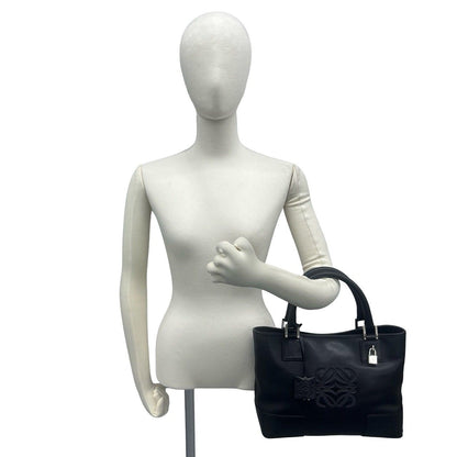 Loewe With Key Anagram Log Leather Handbag Mini Tote Black — view 2