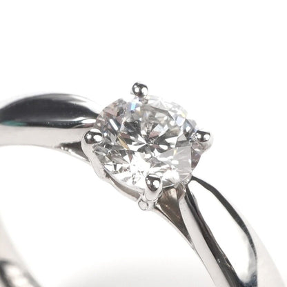 Tiffany & Co Round Brilliant Engagement Ring Platinum Harmony Silver — view 3
