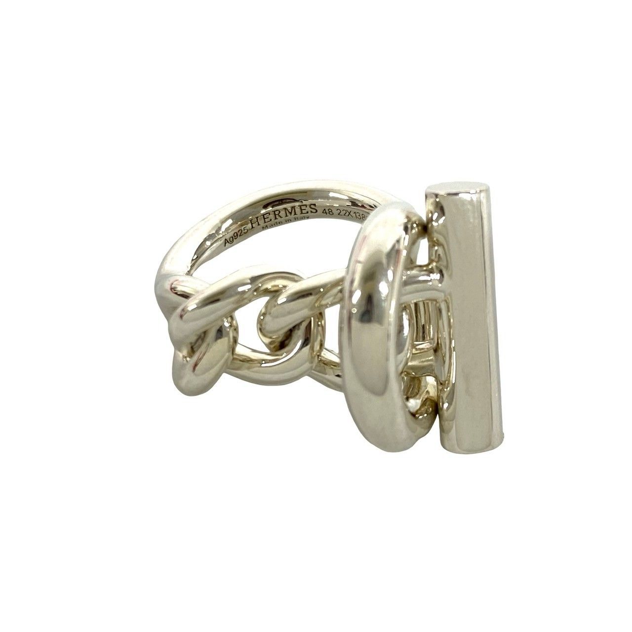 Hermes Croisette 925 Sterling Silver Ring — view 3