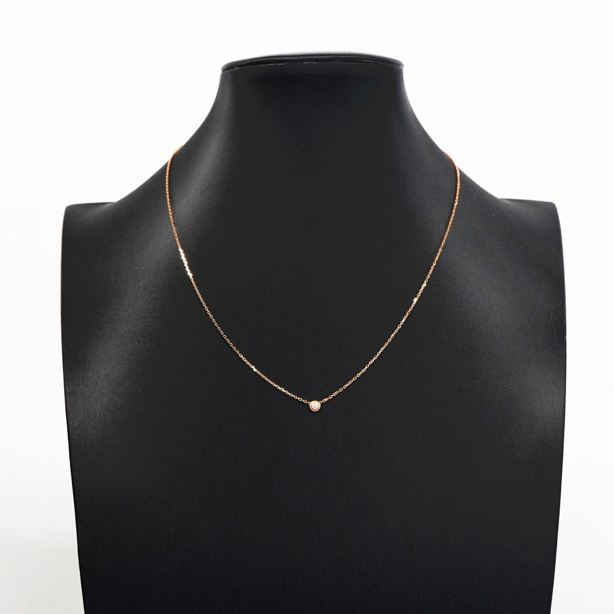 Cartier Necklace Damier XS 18k Pink Gold Diamond — view 6