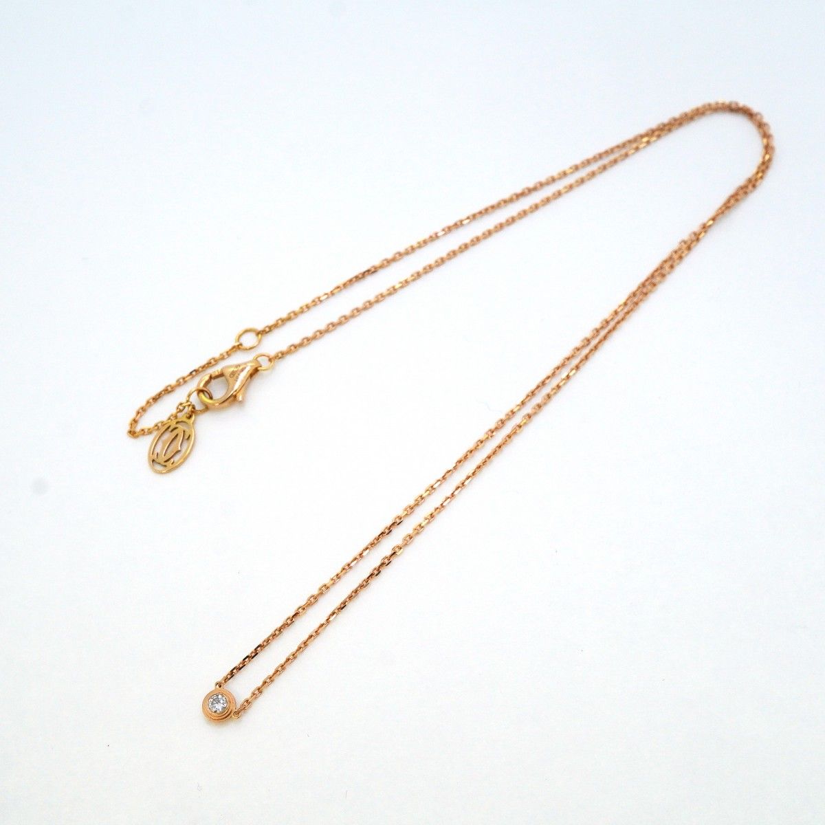 Cartier Necklace Damier XS 18k Pink Gold Diamond — view 3