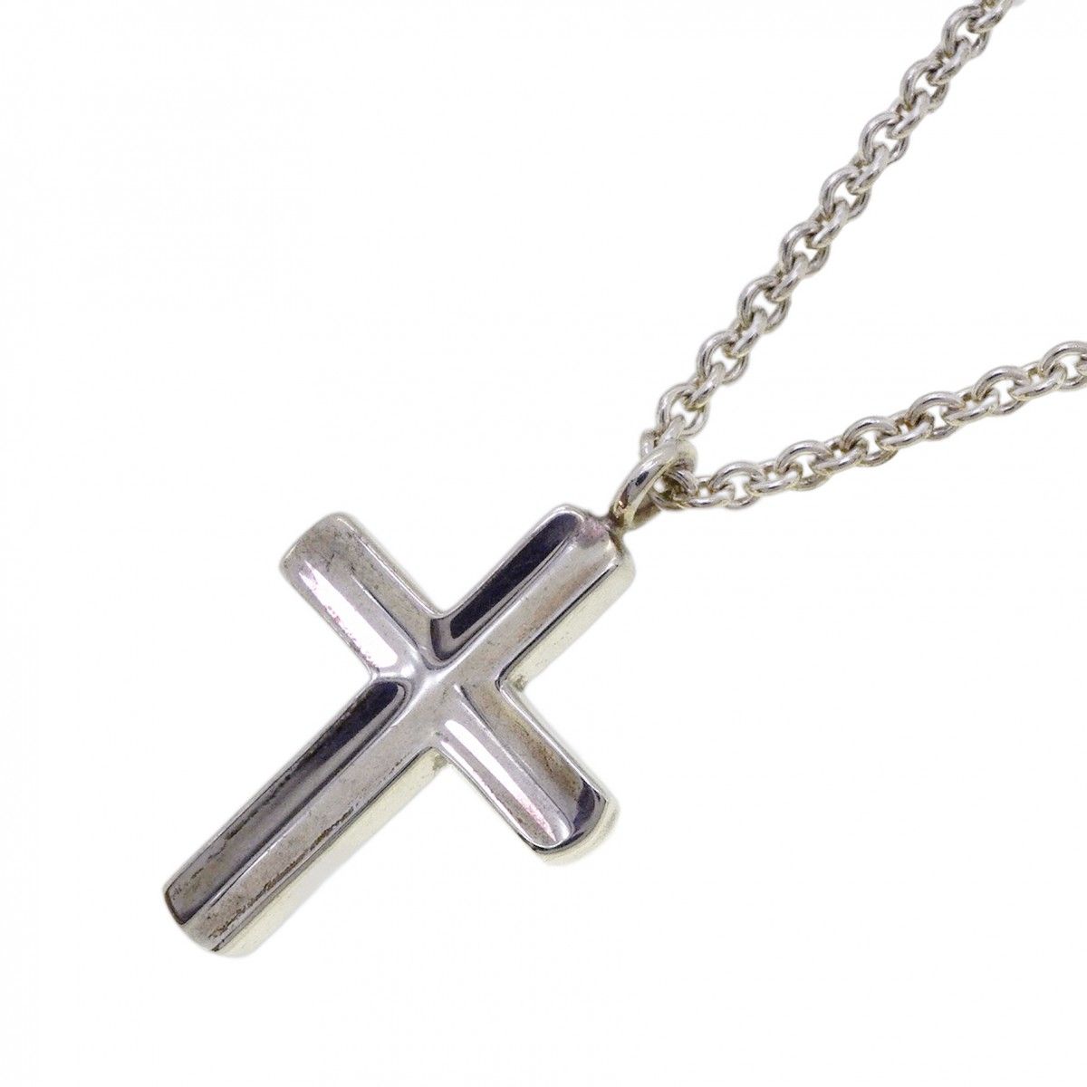 Tiffany & Co Necklace Concave Cross 925 Sterling Silver