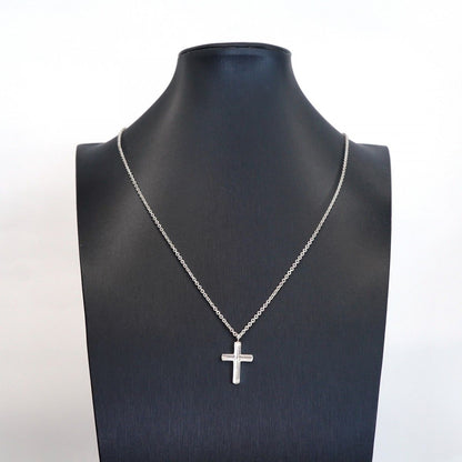Tiffany & Co Necklace Concave Cross 925 Sterling Silver — view 6