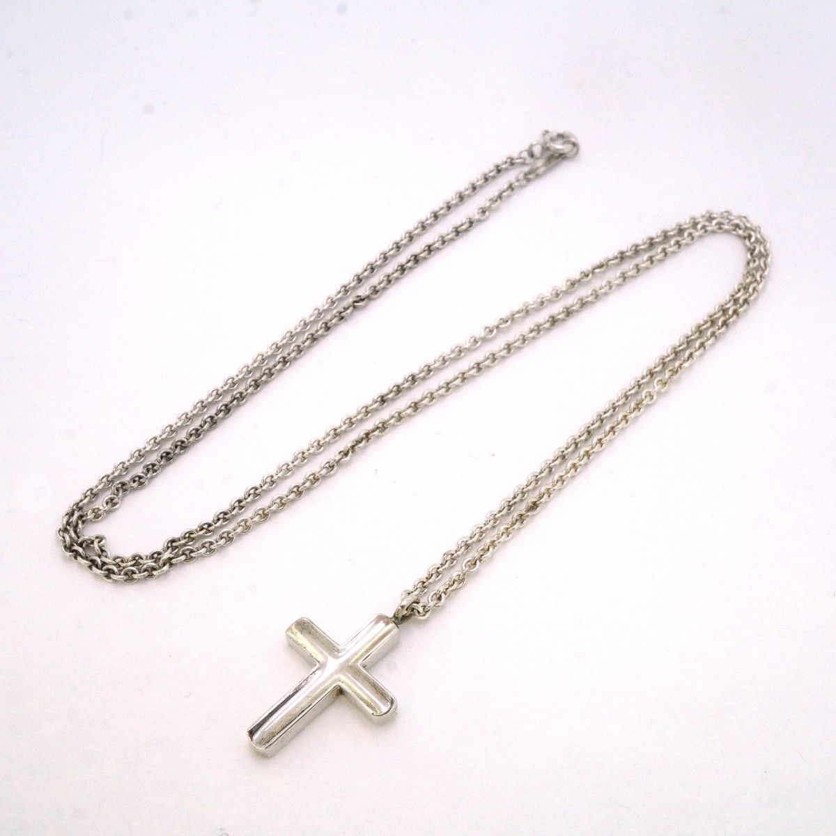 Tiffany & Co Necklace Concave Cross 925 Sterling Silver — view 3