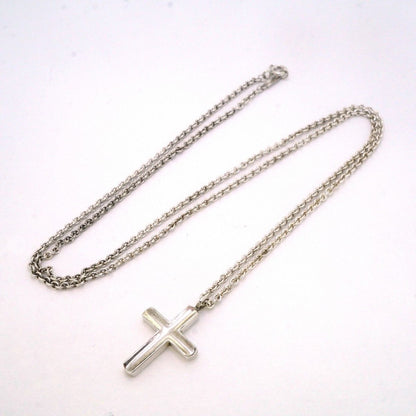 Tiffany & Co Necklace Concave Cross 925 Sterling Silver — view 3